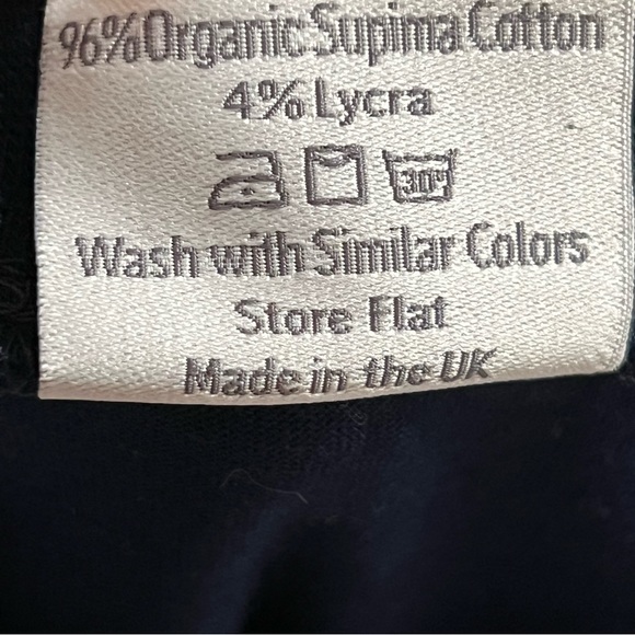 Livotte London “Megan” Navy Short Sleeve Cotton Blouse XS ($176) - Picture 6 of 6